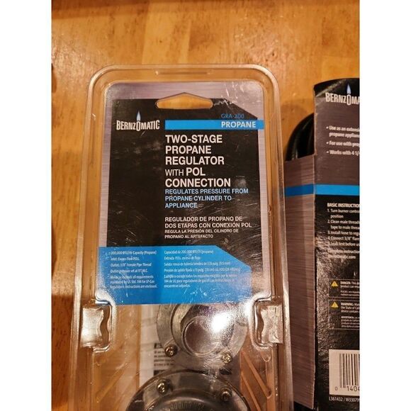 Bernzomatic Two stage propane appliance regulator & 10' hose set - Picture 3 of 10